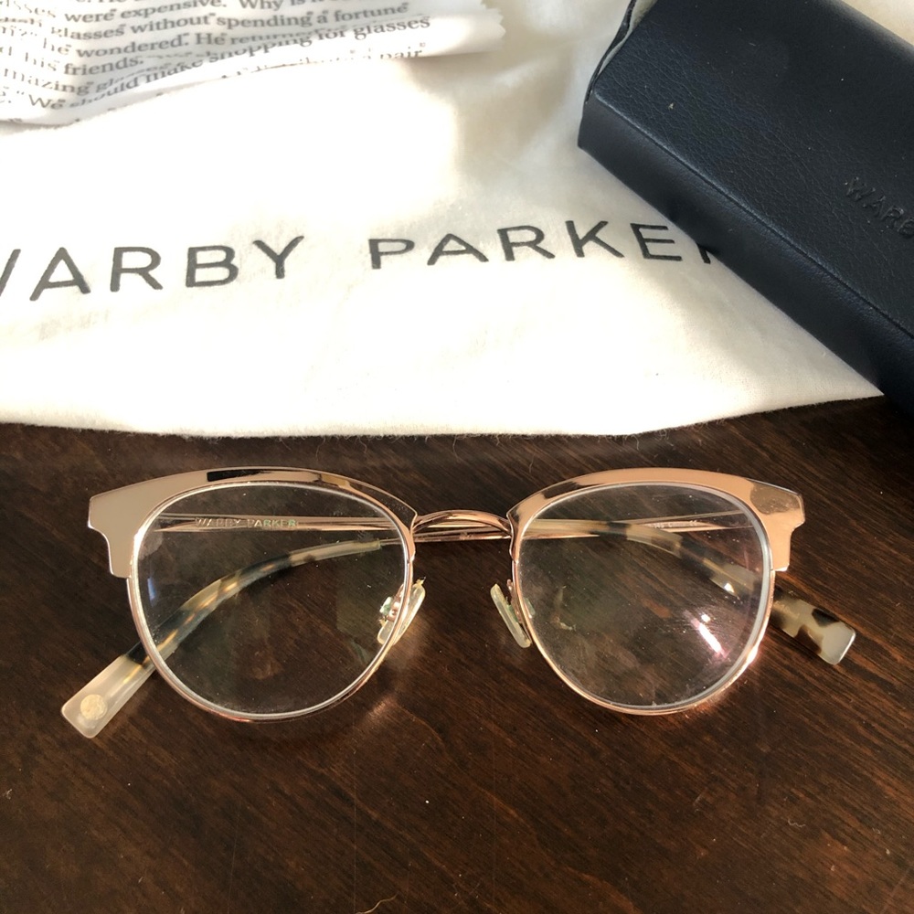Warby Parker Blair Glasses in Rose Gold